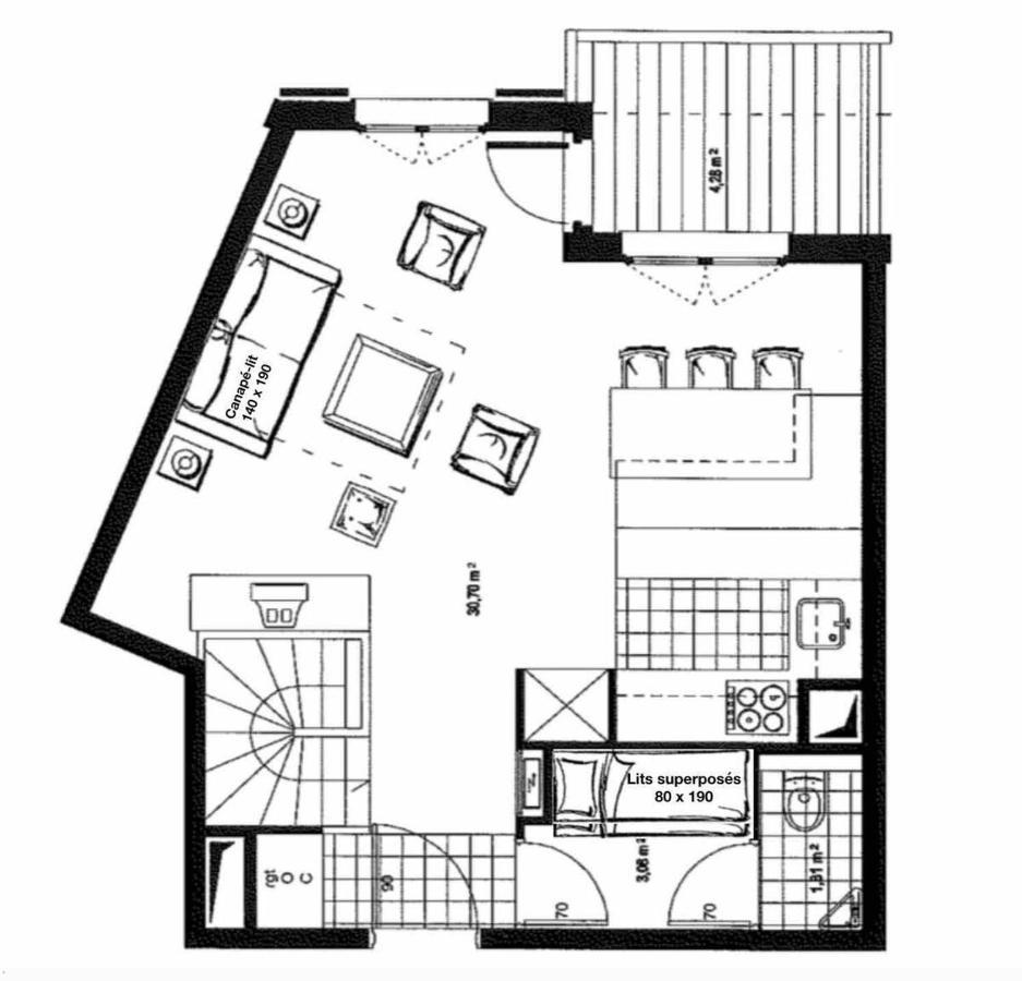 L'Ekrin Des Arcs - Arc 1950 Le Village - Duplex 6-8 Pers Les Arcs  Екстериор снимка
